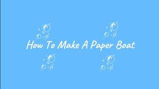 How to make a paper boat