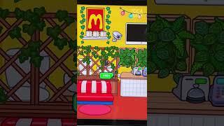 Toca Boca Shop Design mcdonald's | Idea Makeover | Designer toca life #shorts #tocalifeworld