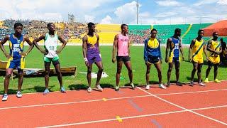 Boys 100m finals. Benjamin Nsiah Boakye wins. Asanteman relays / inter-Co 2022