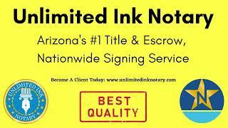 First Class Signing Services Offered by Unlimited Ink Notary Nationwide