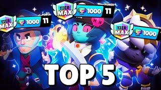 Top 5 Easiest MAX TIERS In Brawl Stars (After NEW Update)