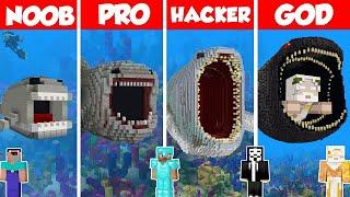 Bloop Statue Build Battle Challenge - Noob vs Pro vs Hacker vs God - Minecraft Animation