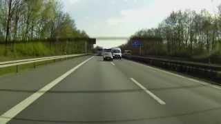 Aiptek X3 - Heck-Kamera-Test auf der Autobahn (Rear Dashcam) Full HD