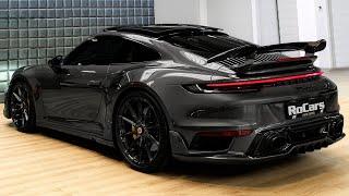 Akrapovic Porsche 911 (992) Turbo S by TECHART - Sound, Interior and Exterior in details