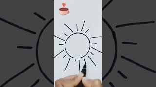 Draw Sun  Sun Drawing Easy #shorts #beginnersdrawing #sun #sundrawing #youtubefeed #sunrise