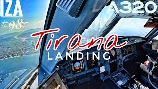 A320 TIA  Tirana | LANDING 21 | 4K Cockpit View | ATC & Crew Communications [RE UPLOAD]