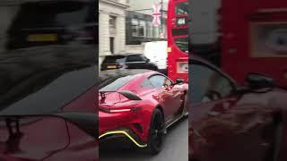 Aston Martin V12 Vantage Sound & Acceleration On The Street | Supercars In London 2022 | Car Spotter