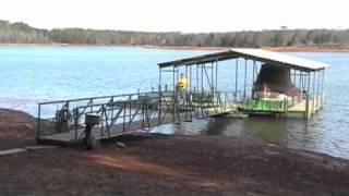 Lazy Ass Dock Mover with electric winches on muddy shore Part 1