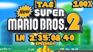 [TAS] 3DS New Super Mario Bros. 2 (100%) in 2:35:08.40 (2:34:13.23 IGT) Speedrun