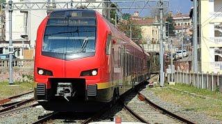 I TRENI REGIONALI DELLA FERROVIA CHIVASSO-AOSTA ALLA STAZIONE DI IVREA: BIMODALI & MINUETTI!