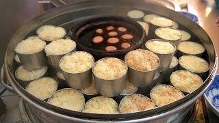 Selling From Early Morning To Noon! Locals Eat This Sticky Rice Tube Pudding-Taiwanese street food