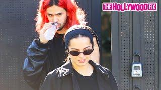 Addison Rae & The Kid Laroi Double Date With Omer Fedi & Katarina Deme At Forma Pilates In WeHo, CA