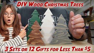 DIY Wood Christmas Trees The perfect DIY Christmas decorations or Christmas Gift for beginner crafts