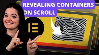 REVEALING CONTAINERS ON SCROLL - Elementor Wordpress Tutorial Flex Container