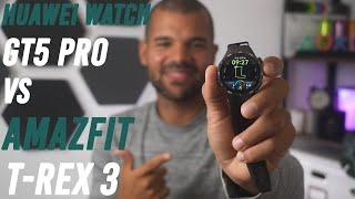 Huawei Watch GT5 Pro vs Amazfit T-Rex 3 (review) l Funktionen, Akkulaufzeit & mehr!