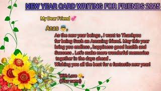 New Year Card Writing for Friends 2025 | Card Writing Hindi Explanation#newyear #2025 #trending #yt