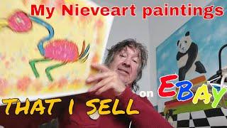 my nieveart paintings haul that I am selling on ebay @colinstatterartist