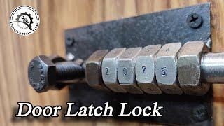 Handmade Door Latch with Nut and Bolt