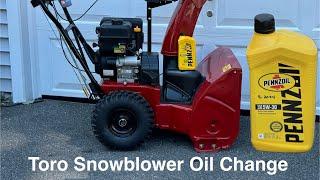 Toro Snowblower oil change - Any model