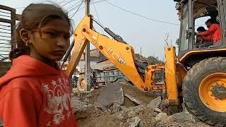JCB working foundations/JCB breaking slab road at site part 2 way@الطريق إلى الجنة Road to Heaven