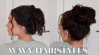 Go to easy hairstyles for WAVY hair!! cute & heatless