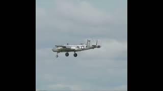 B-25 Mitchell Bomber, WWII era landing #shorts