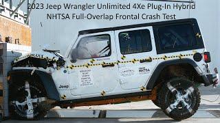2021-2024 Jeep Wrangler Unlimited 4Xe Plug-In Hybrid NHTSA Full-Overlap Frontal Crash Test