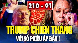 KẾT QUẢ NÓNG BẦU CỬ: Ông Trump CHIẾN THẮNG ÁP ĐẢO,  "ĐÁ BAY" bà Harris NGOẠN MỤC !