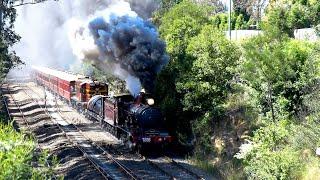 3265 leads the Southern Highlander from Picton to Goulburn - October 2024 -4K HDR