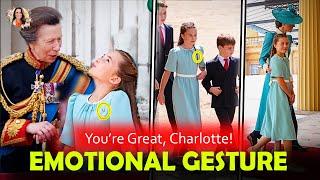 Charlotte Mesmerized the World in Stunning Teal Dress & Diamond Horseshoe Brooch Gifted by the Queen