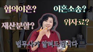 이혼청구의 사유, 위자료, 재산분할 및 이혼소송절차