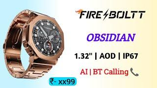 FireBoltt Obsidian Smartwatch | Firebolt Obsidian️Bluetooth Calling Smartwatch