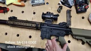 Specna Arms SA-E19 EDGE motor upgrade to Warhead Base 27k