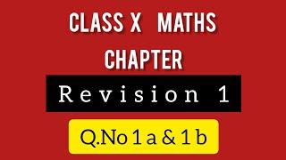 Class X Maths| Revision 1|Maths| Solution