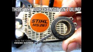 Stihl Chainsaw Chain Oiler Not Working? Check This First To Fix Oiling Problems! - Video