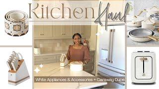 Kitchen Haul | Caraway Cookware Dupe | White Appliances + Accessories | New Construction Home