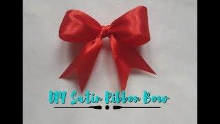 Satin Ribbon Bow DIY | Ribbon Bow | How to make bow out of ribbon | COMO HACER MOÑOS CON LOS DEDOS