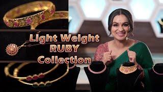 Light Weight Ruby Collection  | GJ Gold and Diamonds Jewellery...