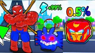 Starting Over as NOOB with OP PETS SPIDERMAN in Climb and Jump Tower ! (Roblox)
