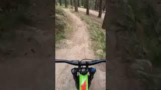 last drop on "Karma Sutra" before the road crossing #christchurchadventurepark #mtb #drop #bike