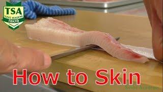How to remove fish skin with Japanese Knife@tokyosushiacademyenglishcourse