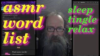 Sleepy word list for you to tingle and relax - ASMR - Bill MaxVoxPax  soft spoken