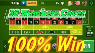 36 Numbers Cover 100% Win || Roulette Strategy To Win || Roulette Tricks