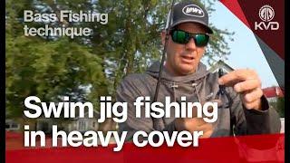 Best swim jig fishing technique in heavy cover