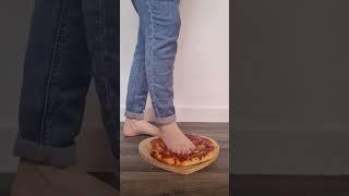 Bare foot pizza fun!! -Food crushing-