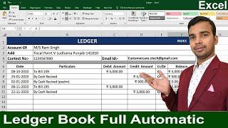 how to create customer and party ledger in excel Fully Automatic