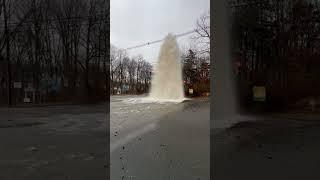 Wednesday morning water main break disrupts traffic on Diamond Hill Road.