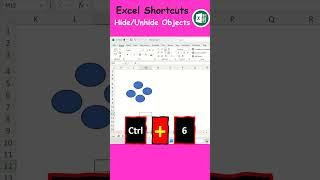 How to Hide or Unhide Objects in MS Excel using Keyboard Shortcuts