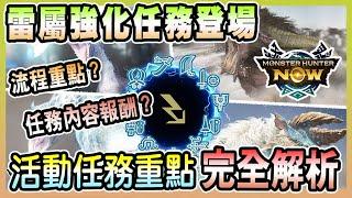 【魔物獵人NOW MH:NOW】雷屬性強化活動登場!全新任務內容&流程重點完全解析!