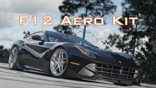 Ferrari F12 Berlinetta Carbon Fiber Body Kit : Lip, Wing Spoiler, Side Skirts & Rear Diffuser by DMC